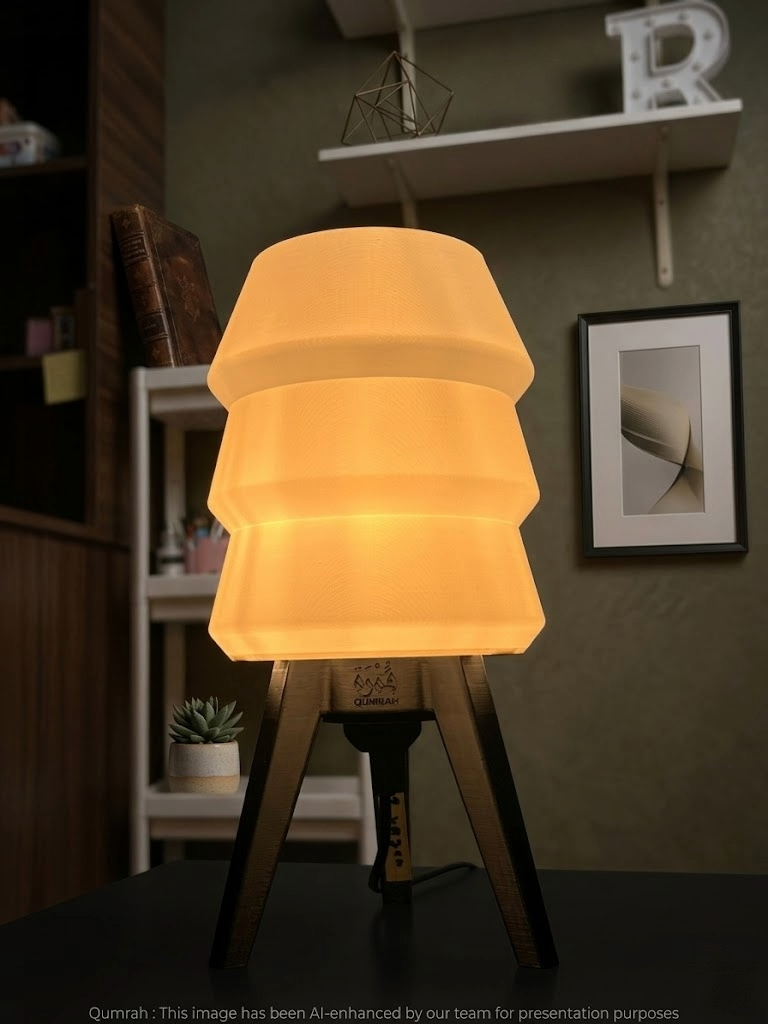 Qumrah Samarra 3D Printed Tripod Table Lamp