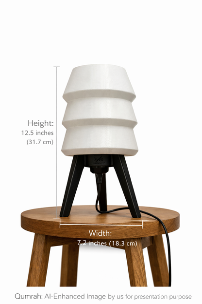 Qumrah Samarra 3D Printed Tripod Table Lamp