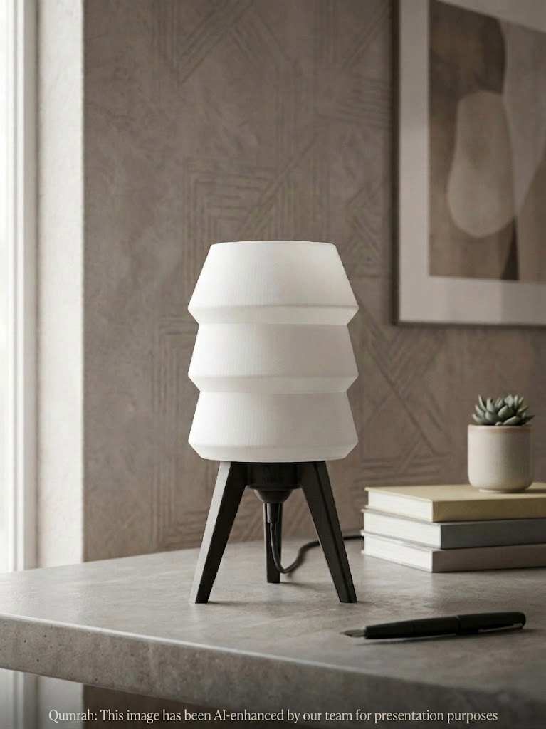 Qumrah Samarra 3D Printed Tripod Table Lamp